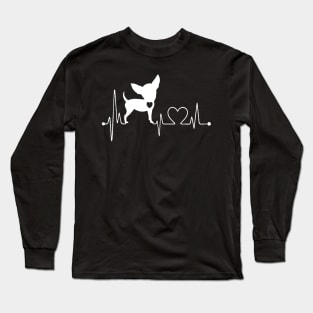 Chihuahua Dog Heartbeat Long Sleeve T-Shirt